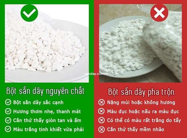 Cách chọn đứng bột sắn dây thơm ngon.