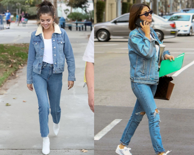 Mặc quần jeans ống đứng đơn giản mà sành điệu như Selena Gomez