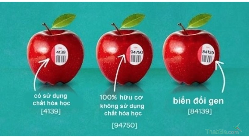 Các chữ số tem nhãn dán trên rau củ quả khi mua từ siêu thị có nghĩa gì?