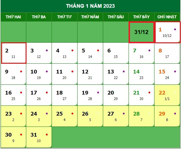 Người lao động được nghỉ Tết dương lịch 2023 tối đa 3 ngày - Ảnh 1.