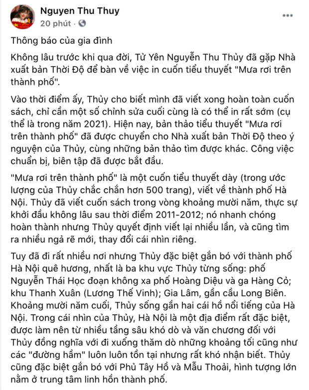 Gia đình tiết lộ di nguyện còn dang dở của Hoa hậu Thu Thuỷ