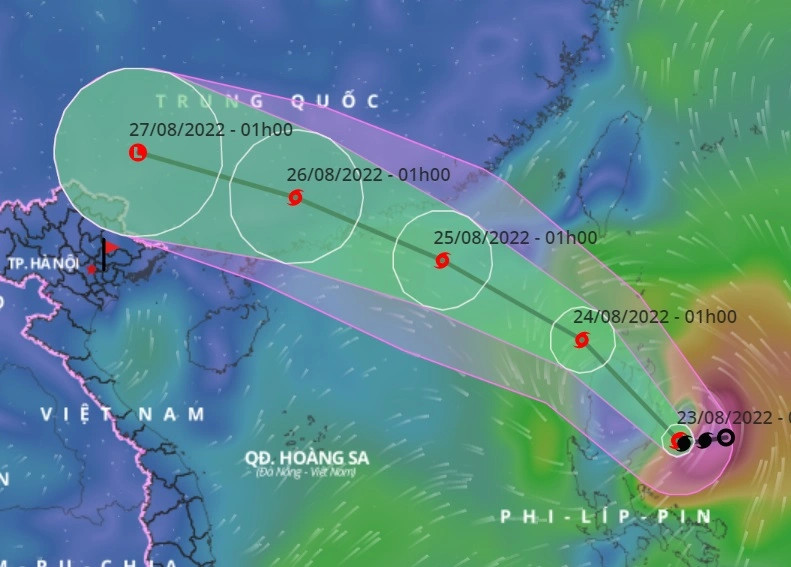 Bão Ma-on giật cấp 13, đổi hướng liên tục - Ảnh 1.