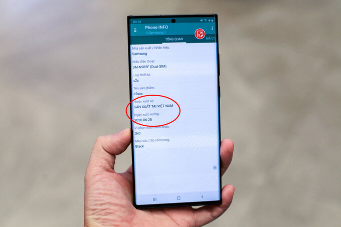   Thông tin bộ đôi Samsung Galaxy Note20 và Note20 Ultra sản xuất ở Việt Nam.  