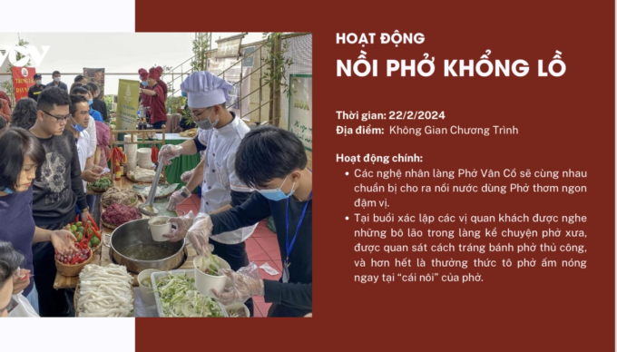 Nồi phỏ khổng lồ sẽ do các nghệ nhân Phở làng Vân Cù thực hiện