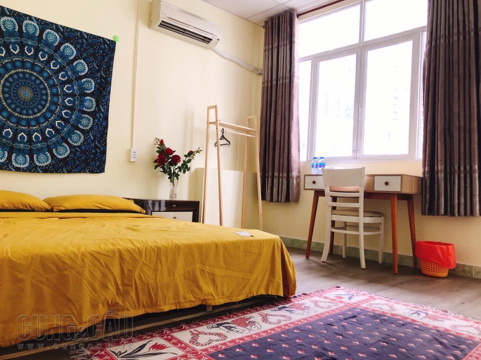 Phòng hostel đầy đủ tiền nghi cho khách thuê lại. 