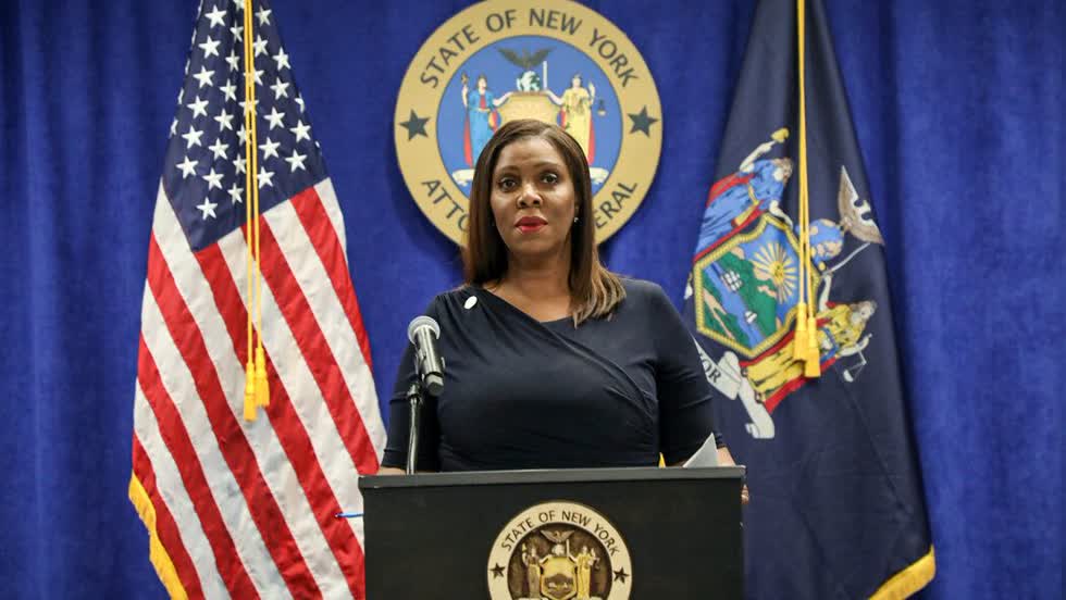 Tổng chưởng lý Letitia James của New York. Ảnh: New York State.