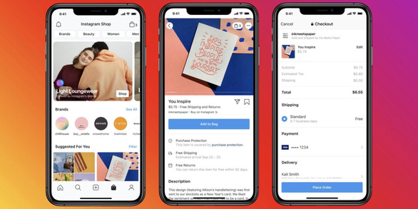   Giao diện tính năng bán hàng online Facebook Shops - Ảnh: 9TO5MAC  