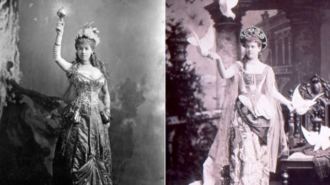 Alice Claypoole Vanderbilt trong bộ váy 