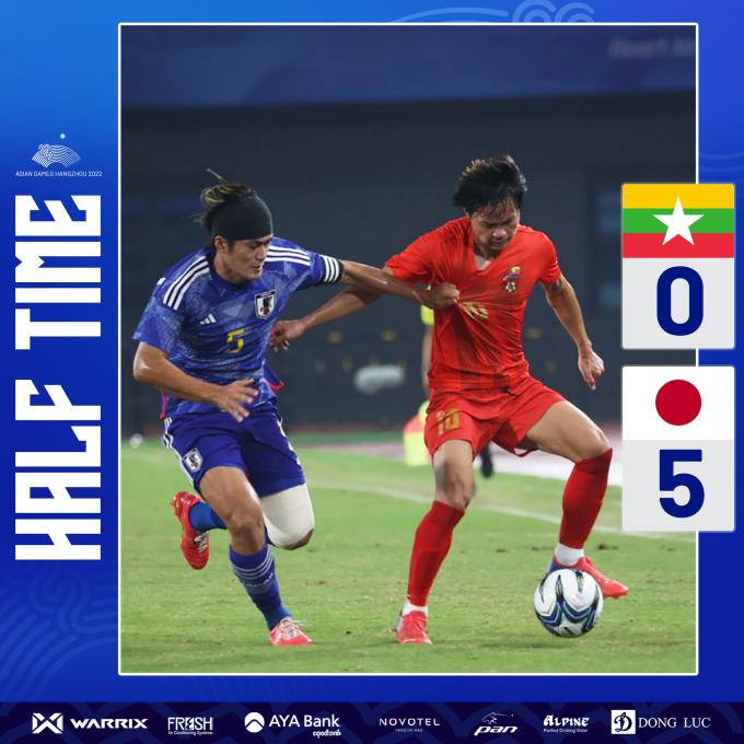 U23 Nhật Bản hoàn toàn vượt trội U23 Myanmar.