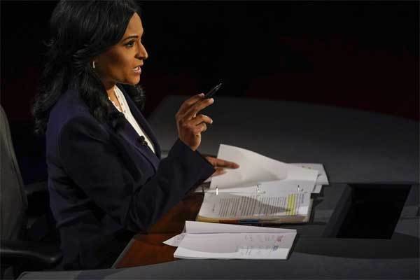 Người điều phối chương trình tranh luận, nhà báo Kristen Welker của hãng thông tấn NBC. Ảnh: Internet