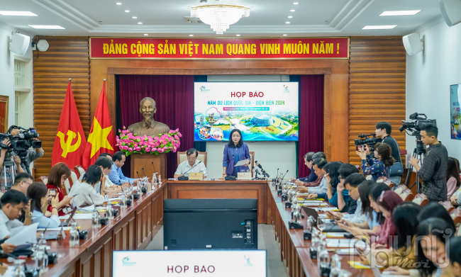 Toàn cảnh họp báo năm Du lịch quốc gia 2024, có chủ đề “Vinh quang Điện Biên Phủ - Trải nghiệm bất tận”