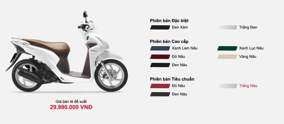 Giá xe máy Honda Vision tháng 3/2020: Cao hơn giá niêm yết từ 1-1,5 triệu