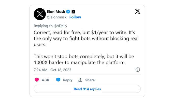 Elon Musk nói về việc tính phí.