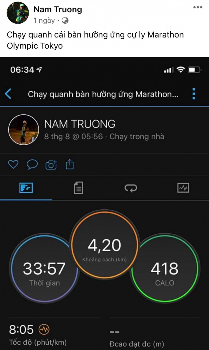 Các “runner” đồng loạt trưng ảnh chạy quanh nhà “mùa giãn cách”