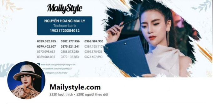 Trang fanpage của Mailystyle.