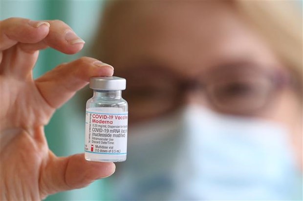   Vaccine ngừa COVID-19 của hãng Moderna. (Ảnh: AFP/TTXVN)  