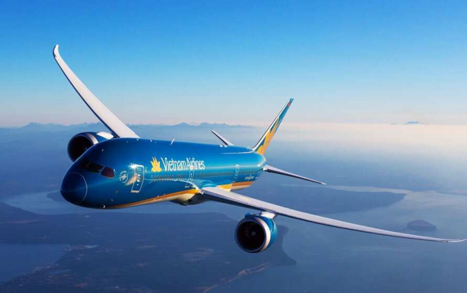   Máy bay của hãng hàng không Vietnam Airlines.   