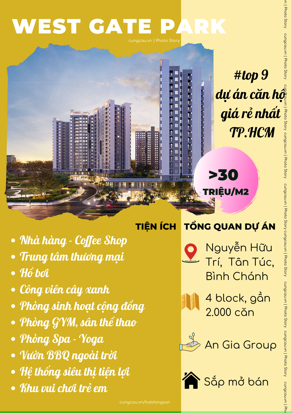 Top 9 dự án căn hộ giá rẻ nhất TP.HCM năm 2020