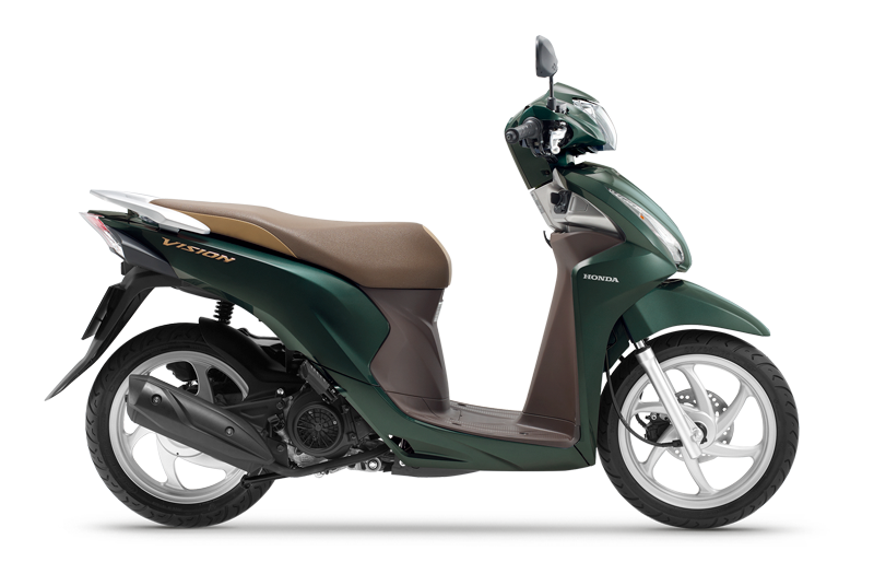 Honda Vision màu xanh lục nâu 