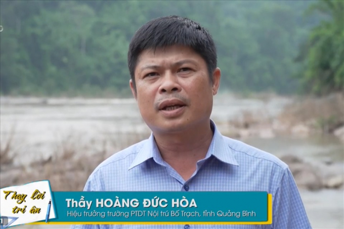 Thầy Hoàng Đức Hòa - Hiệu trưởng trường PTDT nội trú Bố Trạch.