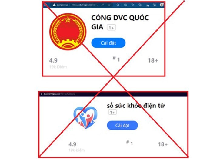 Công an cảnh báo thủ đoạn lừa đảo bằng các app giả - Ảnh: CA Hà Nội