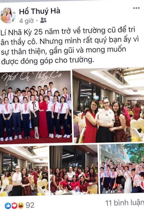 “Mình rất quý bạn ấy vì sự thân thiện, gần gũi và mong muốn đóng góp cho trường” – bạn cùng lớp Hồ Thúy Hà.