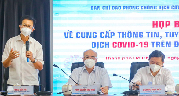   TP.HCM tổ chức họp báo thông tin về các giải pháp phòng chống dịch nâng cao từ 23-8 - Ảnh: THẢO LÊ  