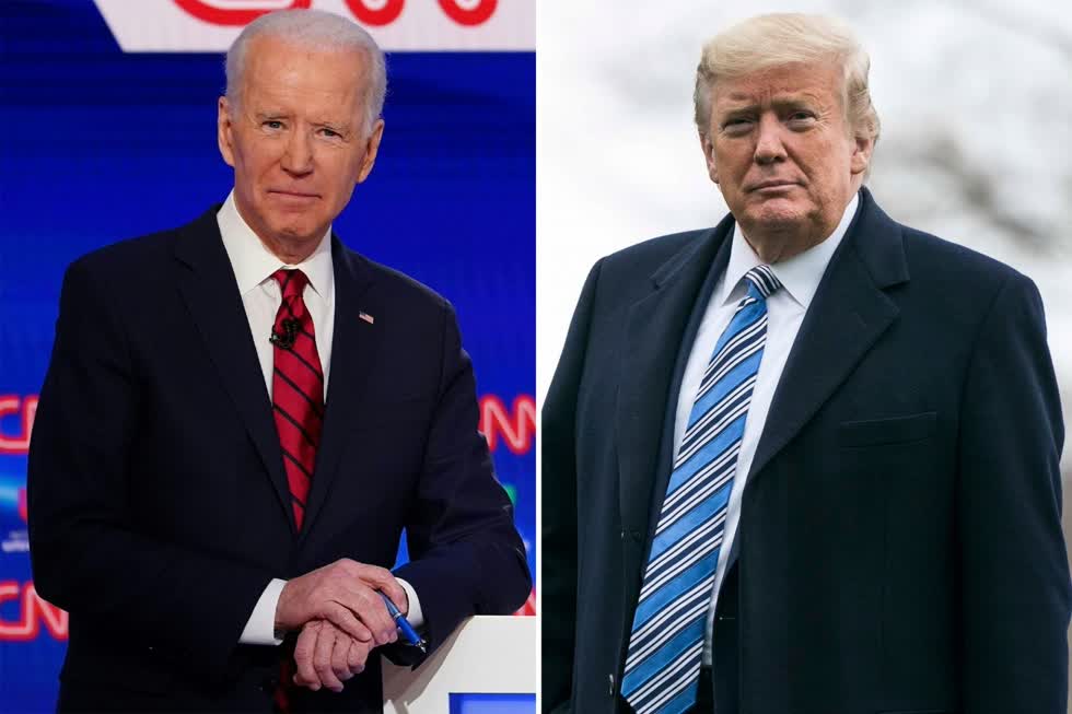 Cựu Phó Tổng thống Biden và Tổng thống Trump. Ảnh: Getty Images