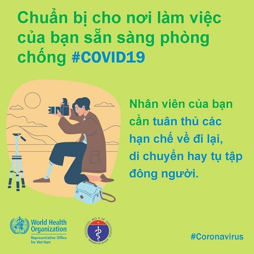 WHO khuyến cáo cách phòng chống Covid-19 tại nơi làm việc