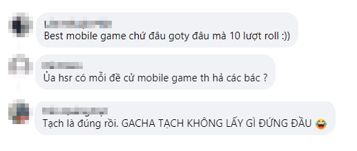 Có ý kiến cảm thấy việc Honkai: Star Rail không thắng GOTY đã làm người chơi bị “lỗ” quà.