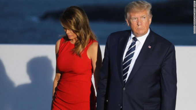 Melania Trump và chồng, Tổng thống Donal Trump (Ảnh: CNN).