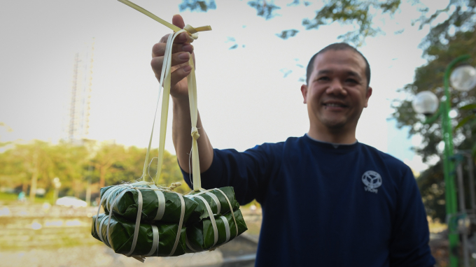 Những chiếc bánh chưng nhỏ dành cho tre con là phần không thể thiếu.