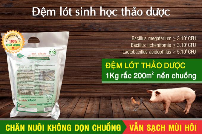 Chế phẩm đệm lót sinh học dùng trong chăn nuôi