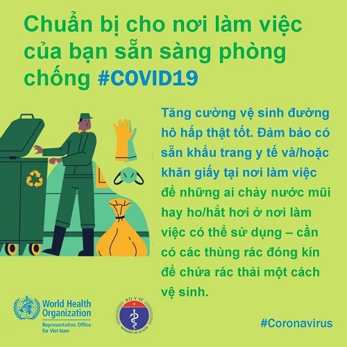 WHO khuyến cáo cách phòng chống Covid-19 tại nơi làm việc