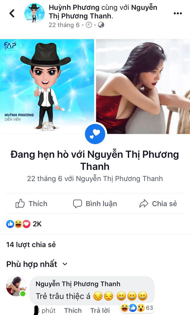 Vừa công khai quen nhau, Sĩ Thanh đã gọi Huỳnh Phương là 