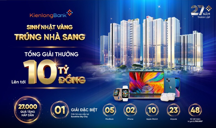 Trúng căn hộ cao cấp Sunshine Sky City khi tham gia chương trình sinh nhật 27 năm KienlongBank - Ảnh 1.