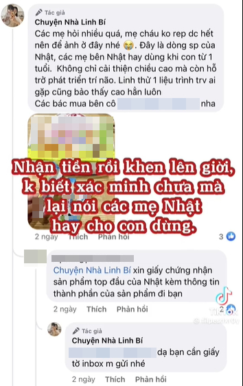 Chuyện Nhà Linh Bí đăng quảng cáo về sản phẩm, netizen xin giấy chứng nhận và thông tin cụ thể