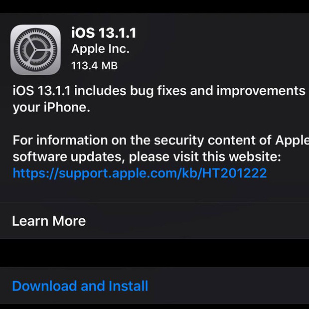 Vì sao Apple tiếp tục phát hành iOS 13.1.1?