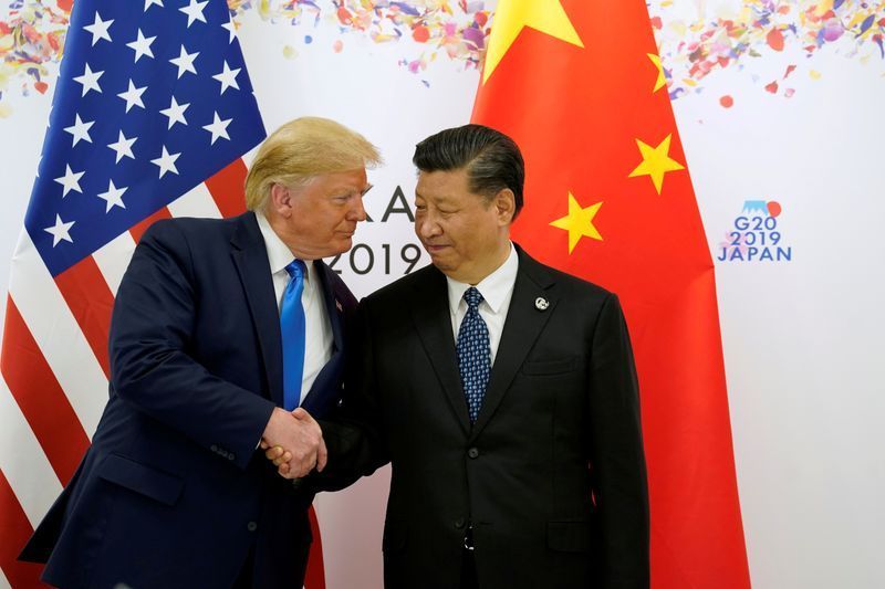 TT Trump gặp ông Tập Cận Bình vào tháng 5/2019 tại Osaka, Nhật Bản. Ảnh: Reuters