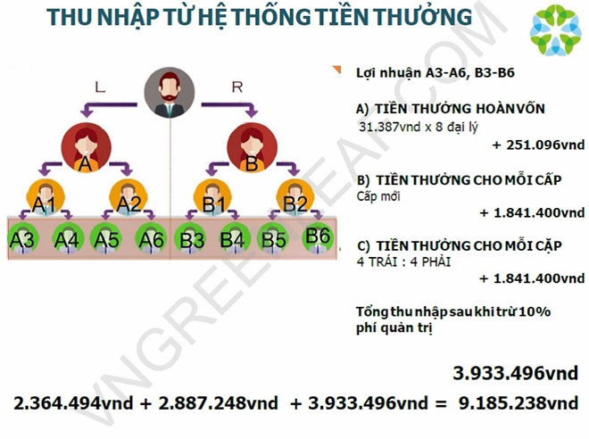 Greenleaf quảng cáo tham gia mạng lưới để có thể kiếm được triệu đồng. Ảnh: Cục CT&BVNTD.