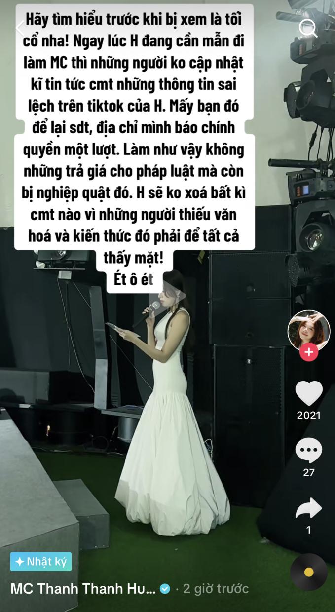 Thanh Thanh Huyền cho biết đang bận công việc nên rất ngỡ ngàng khi phát hiện bản thân bị gọi tên vào những ồn ào không đáng có 