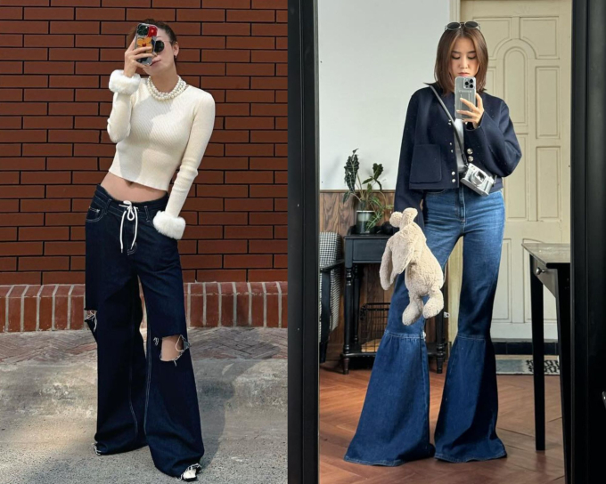 4 kiểu quần jeans không bao giờ lỗi mốt trong tủ đồ của sao Việt