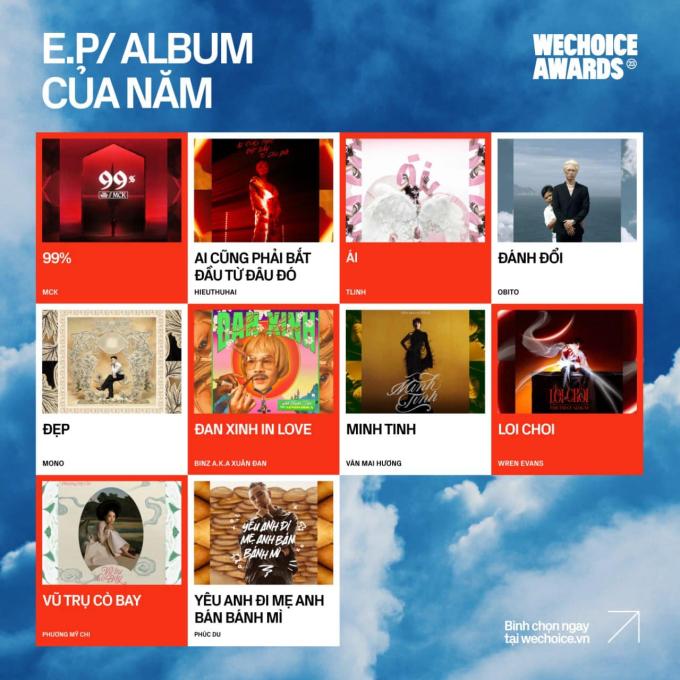 Album của MCK đối đầu với loạt album 