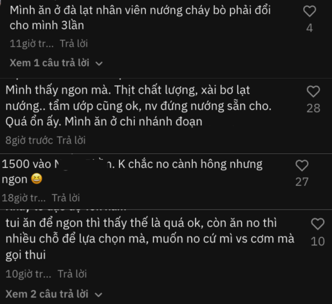 Bơ Bán Bò nhận được rất nhiều ý kiến khen - chê của khách hàng, nhưng không hoàn toàn nghiêng về phía nào cả. (Ảnh chụp màn hình)