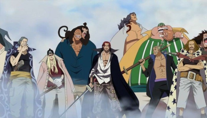 Nhóm của Shanks ở Marineford.