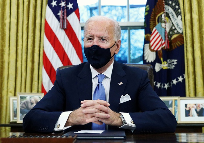 Ông Biden tại Nhà Trắng hôm 20/1. Ảnh: Reuters.