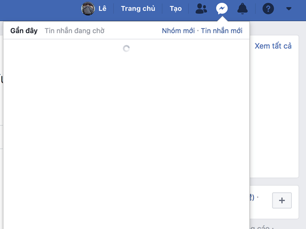 Nhiều người dùng cho biết họ không thể sử dụng ứng dụng chat Messenger cả trên điện thoại lẫn máy tính. (Ảnh chụp màn hình)