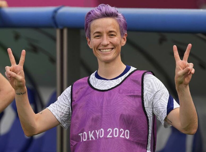 Nữ cầu thủ Megan Rapinoe, đội tuyển Mỹ. 