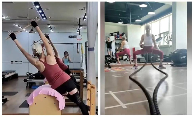 Hiện tại, bà Bai thường xuyên thử thách bản thân với một loạt các bài tập bao gồm yoga, Pilates, đập dây thừng và bài tập cốt lõi.