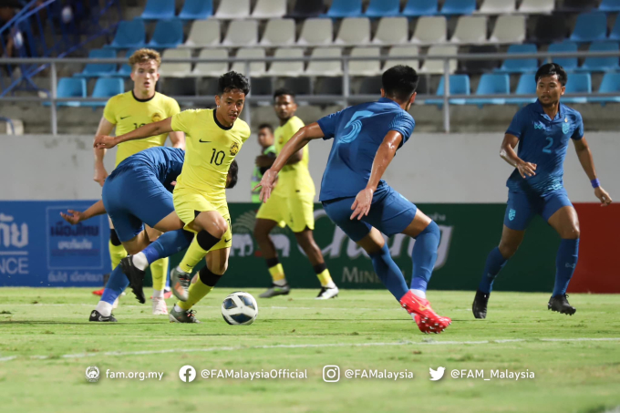 U23 Malaysia (áo vảng) chưa chắc chắn được dự giải U23 châu Á 2024.